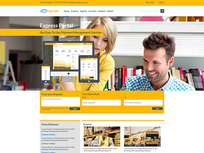 Express Courier UI Design