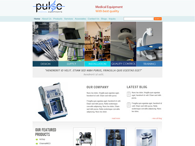 Pulse home page landing page logo designing ui ux website designing