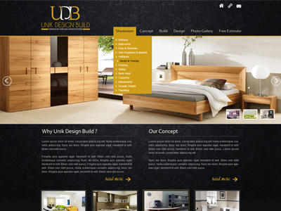 Ulink Design Build home page landing page logo designing ui ux website designing