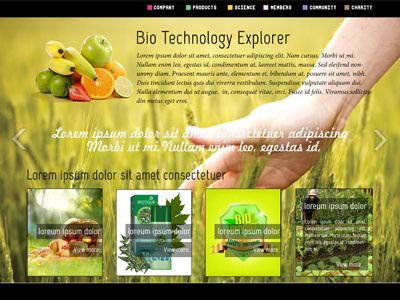 Bio Tech home page landing page logo designing website