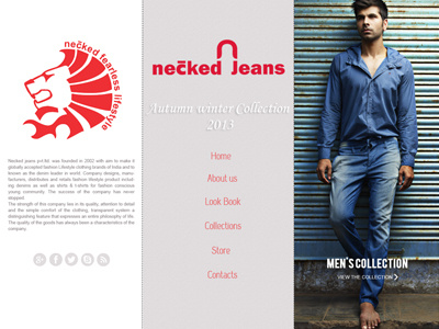 Neckedjeans home page landing page logo designing ui ux website designing