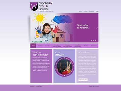 Woodbury School dynamic website home page landng page uiux website designing