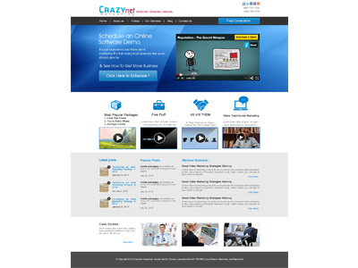 Crazy Marketing dynamic website home page landng page uiux website designing