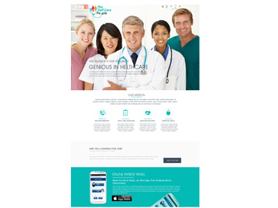 Self Care home page landng page uiux website designing