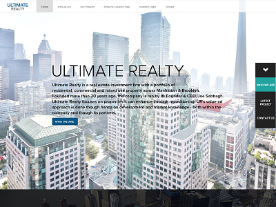 Ultimate Reality home page landing page