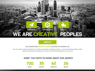 Greengraphica London home page landing page website designing