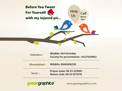 Save Birds banner designing emailers for
