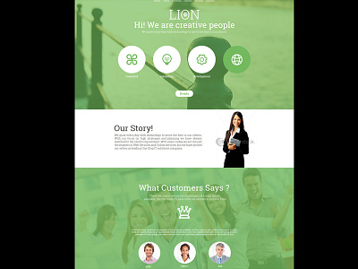 Lion home page designing website designing