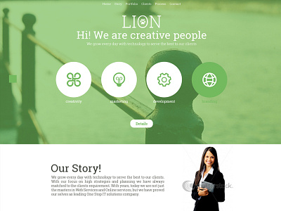 Lion Rebound home page designing website designing