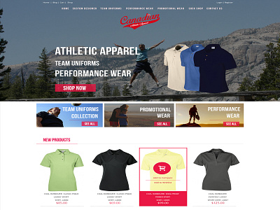 Canadian Atheletic home page designing website designing wordpress