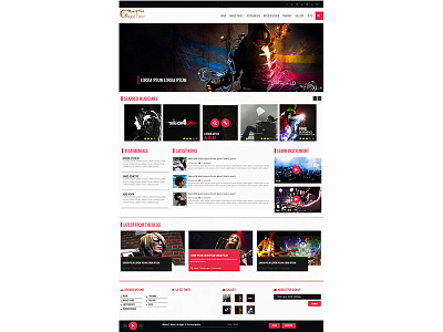 Magic Tune Website home page music website website
