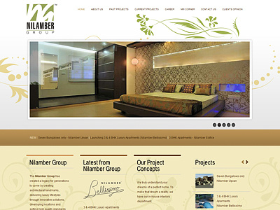 Nilamber homepage landing page ui ux