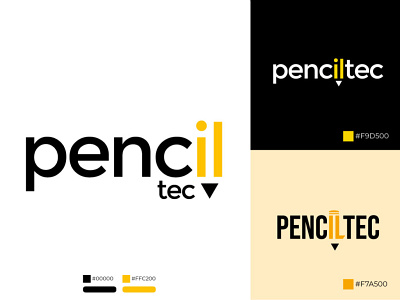 Minimal Logo for Pencil Tech creative logo design graphic design illustration logo logo design minimallogo