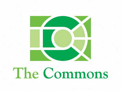 The Commons branding design flat icon identity illustration illustrator journal logo mark minimal type university vector
