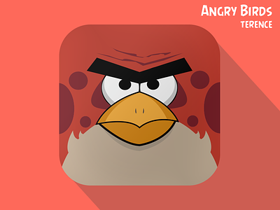 Terence Angry Birds iOS Icon angry birds icon illustrator ios terence vector