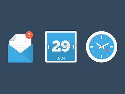 Free Icons calendar clock design flat free icons illustrator mail
