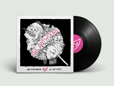 Die Antwoord vinyl album design dieantwoord drawn freelance freelancer handdrawn illustrator ink mockup photoshop vinyl