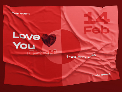 Event Poster 14 feb challenge dribbble dribbbleweeklywarmup event poster illustration love love yourself poster valentine valentinesday weekly challenge