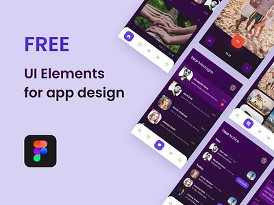 Free UI Elements for App Design app design app ui figma free free app free figma free ui free ui kit freebie freebies ui ui elements uidesign uiux