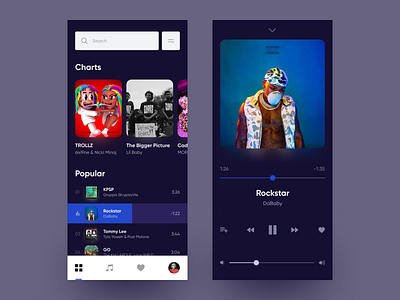 Music App app app concept app design app ui clean design music music app ui ui elements uidesign uiux uiuxdesign ux