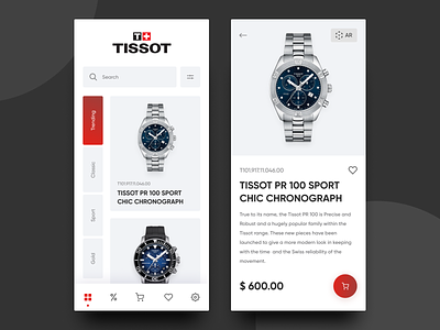 Tissot Store App app app design application clean design store store app tissot ui ui elements uidesign uiux ux watches