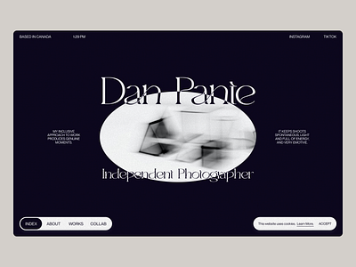 Dan Pante 001 2020 trends 2021 trends clean creative design folio layout modern personal personal website photographer photographer portfolio portfolio typography ui ui elements uidesign ux web web design