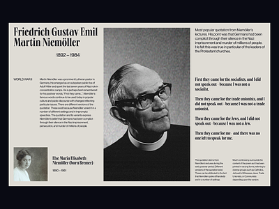 Martin Niemöller — Editorial 2021 trends book clean creative design editorial editorial design history layout magazine poster typo typography ui ui elements uidesign uiux ux web web-design