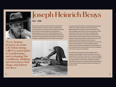 Joseph Beuys — Editorial 2021 trends art direction book clean creative design editorial editorial design history layout magazine typo typography ui ui elements uidesign ux web-design