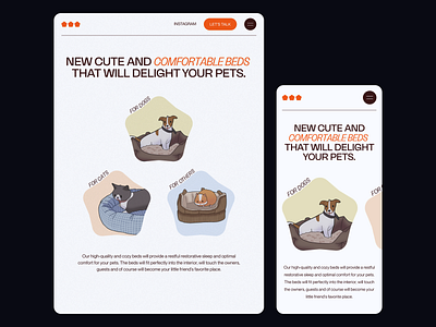 Responsive design (Beds for pets)