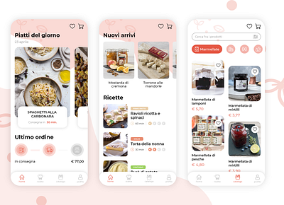 Food app delivery app app concept app design app ui dailyui design ecommerce app food food app food delivery app recipes ui ui deisgn ui desgin vector