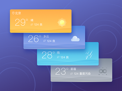 Weather app cloudy foggy illustration interface landscape mountain sunny ui weather