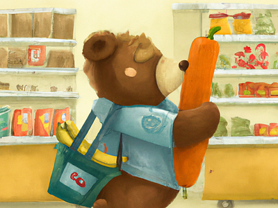 Grizzly Groceries illustration