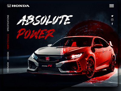 Honda Civic Type R dailyui design honda webdesign website websitedesign