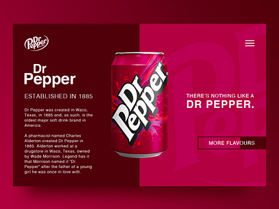 Dr Pepper branding dailyui design webdesign website websitedesign