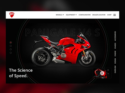 Daily UI - Ducati Panigale V4 S dailyui design webdesign website websitedesign