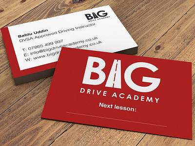 Big Drive Academy business card