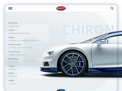 Daily UI - Bugatti Chiron Stats