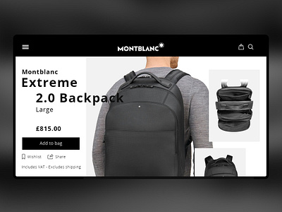 Daily UI - Montblanc Backpack backpack dailyui ecommerce montblanc