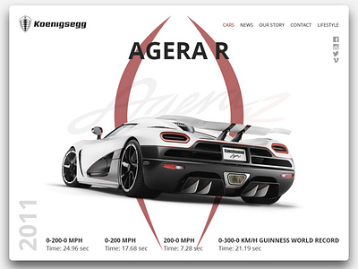 koenigsegg Agera R car dailyui koenigsegg webdesign