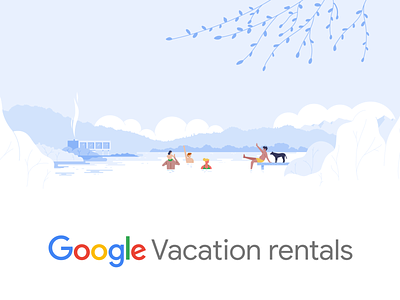 Google Vacation rentals branding design google google trips holiday holidays illustration material design travel vacation vacation rentals vector
