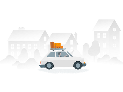 Getting around by car car google google trips illustration material design transportation travel