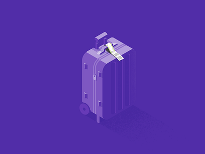 Purple suitcase