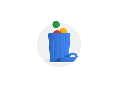 Delete a Google service account bin delete garbage garbage bin google icon illustration trash