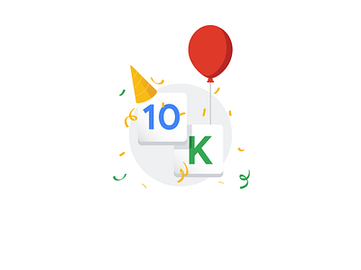 10k followers 10000 10k celebration followers illustration illustrator milestone party thank you