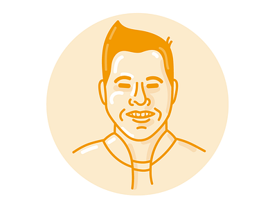 Steve's avatar caricature drawing face illustration illustrator lineart portrait selfportrait vector wacom wacom cintiq