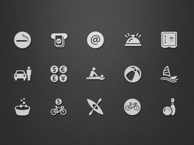 Hotel facilities icons vol3