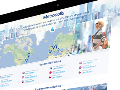 Metropolis accommodation city hotel illustration layout map metropolis mockup shopping travel web design website