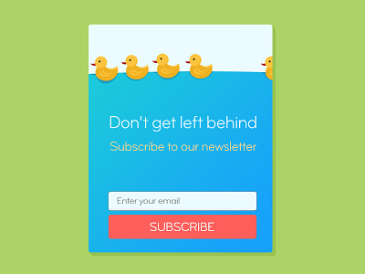 Newsletter || Don't get left behind button form illustration newsletter notification subscribe subscription ui widget