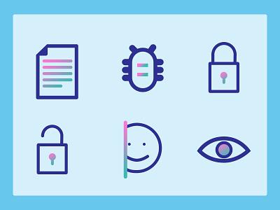 Privacy/GDPR ish icons for Nucleus.ac