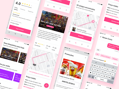 Carnaval App app carnaval carnival mobile pink product design ui design ux visual design